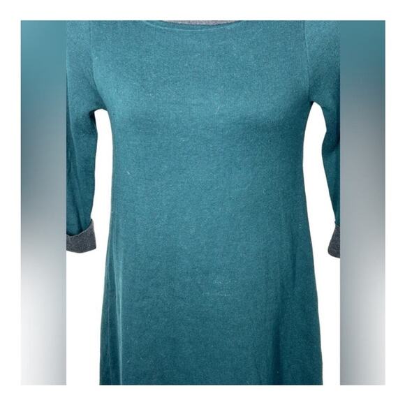 Adrienne Vittadini Two-Tone Green & Grey Sweater Dress Size Small Long Sleeve - Picture 5 of 10